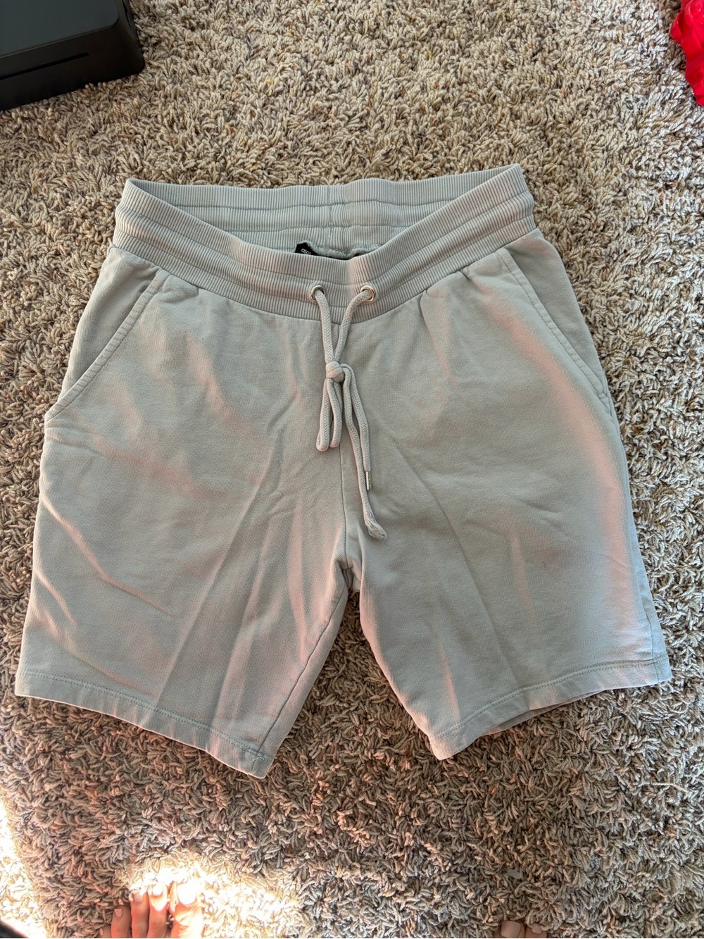 ASOS Design Men's Light Gray Drawstring Casual Shorts